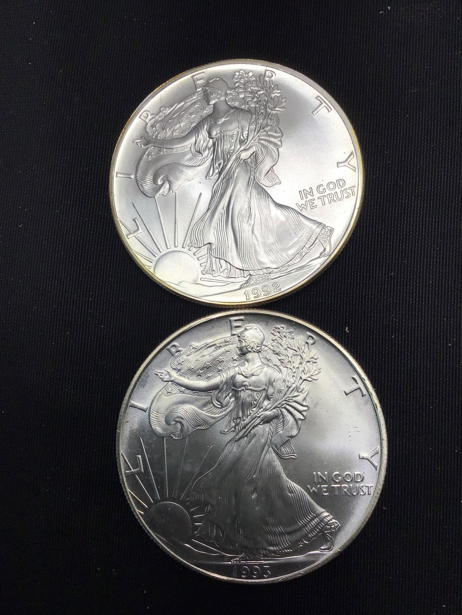 1992 and 1993 silver eagle (1 of 2)