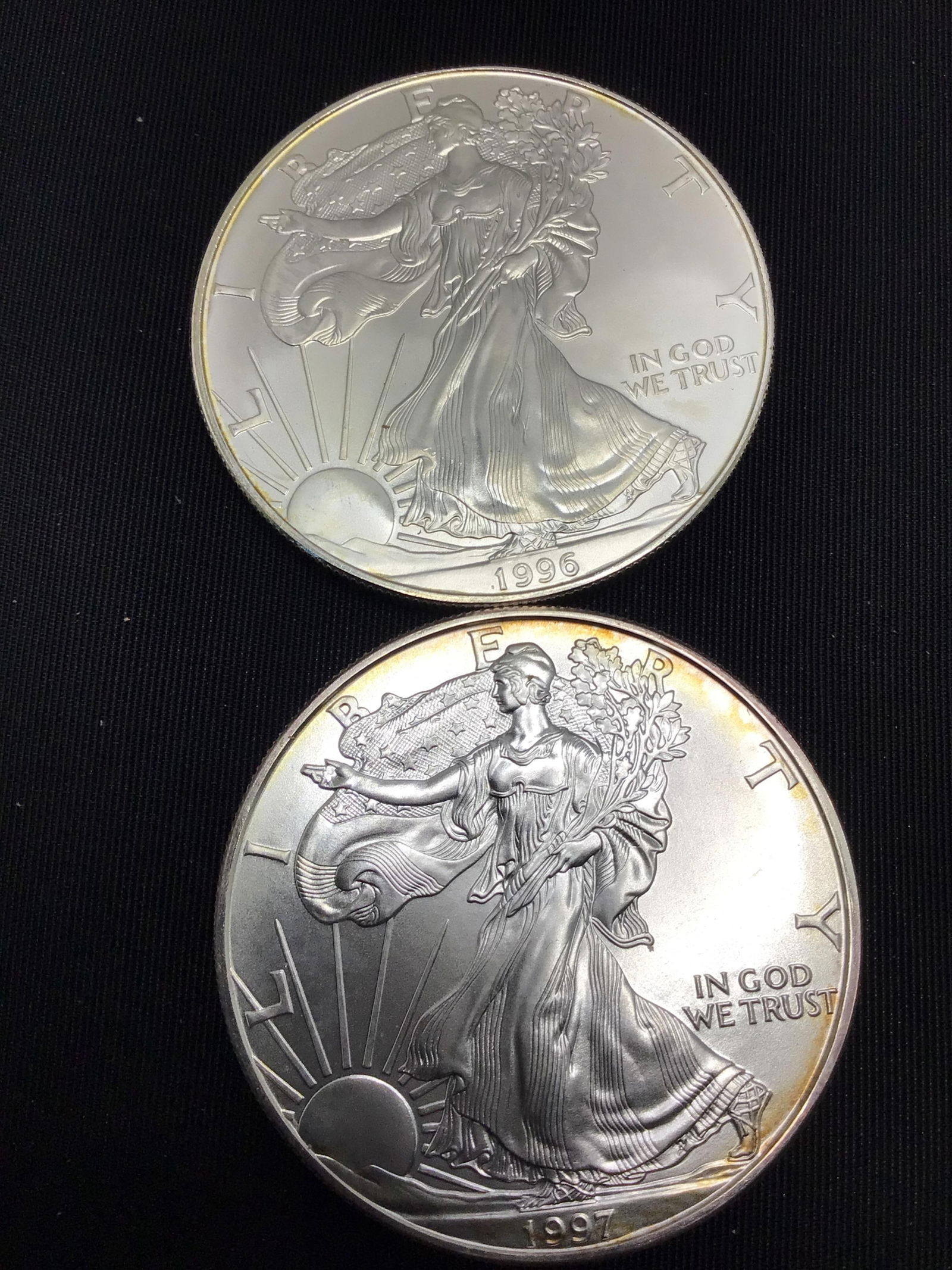 1996 and 1997 silver eagles (1 of 2)