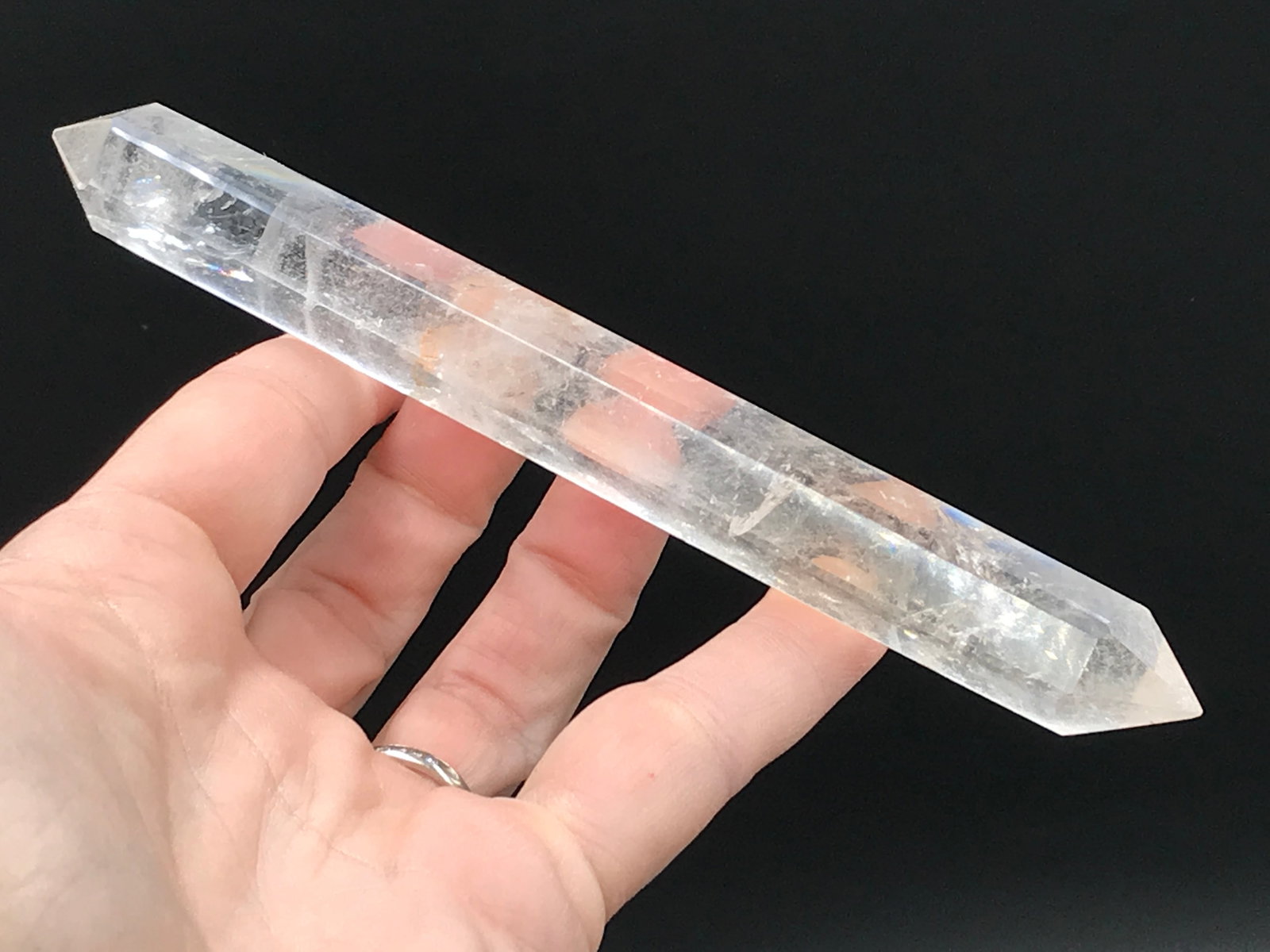 Rock, Crystal, Natural, Decor, Collectible, Carving, Wand: Quartz Double-Terminated Wand Brazil