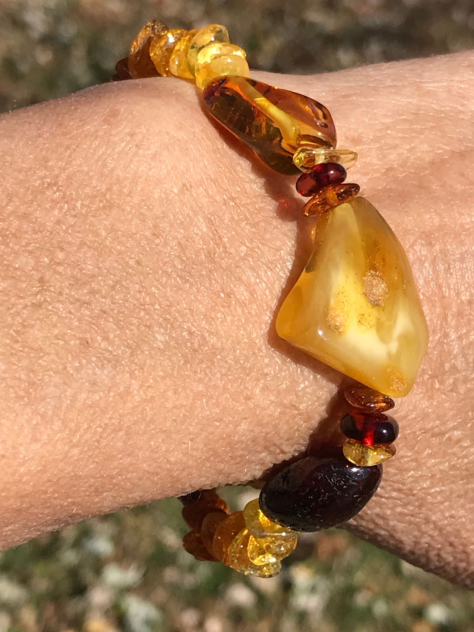 Baltic, Amber, Fossil, Natural, Jewelry, Bracelet, Sterling (1 of 4)
