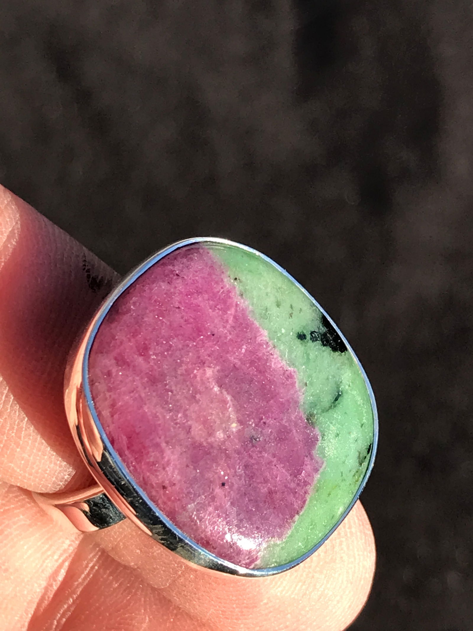 Fluorescent, Rock, Crystal, Natural, Jewelry, Ring, Sterling (1 of 5)