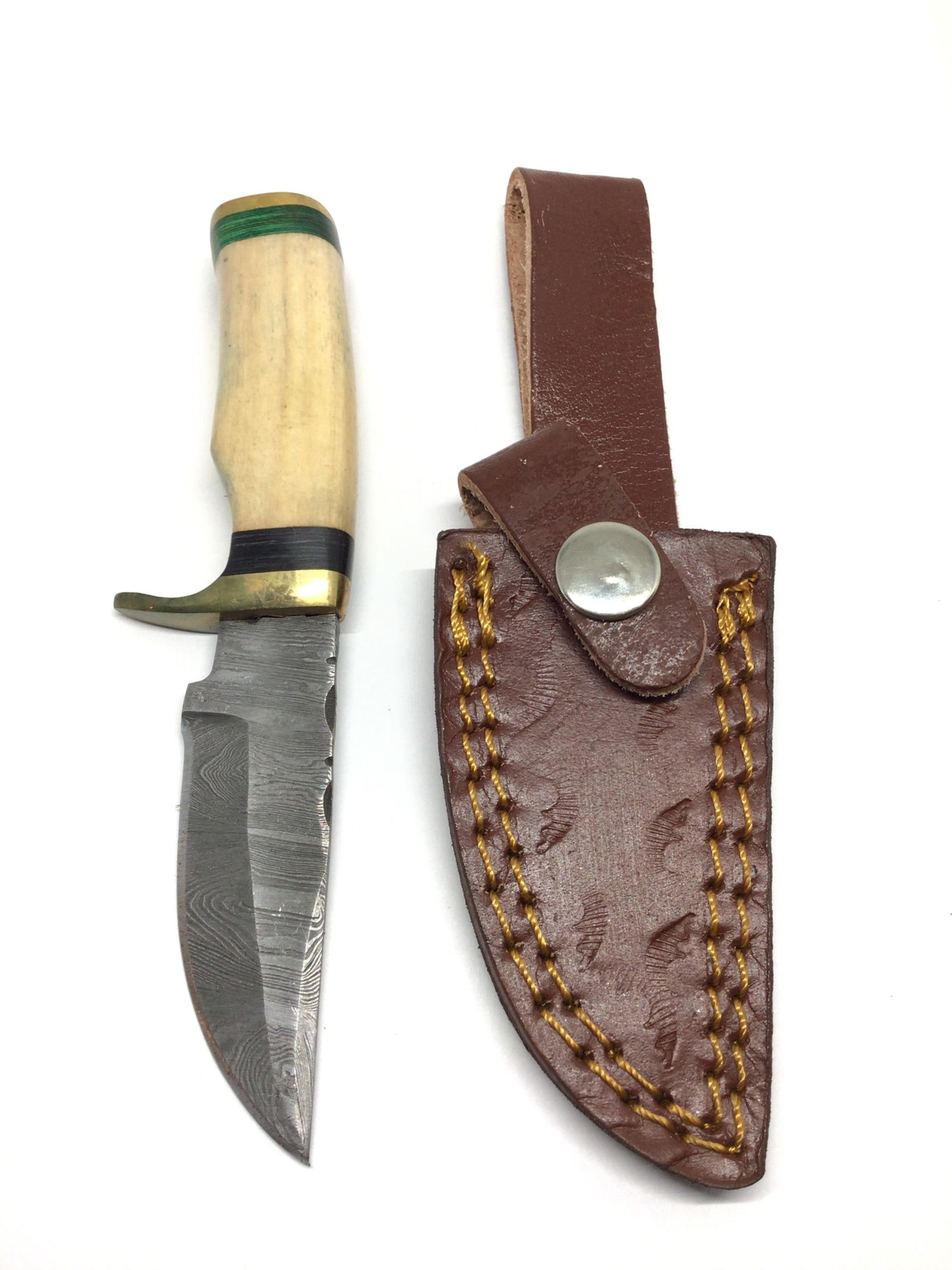 Damascus skinning knife (1 of 3)