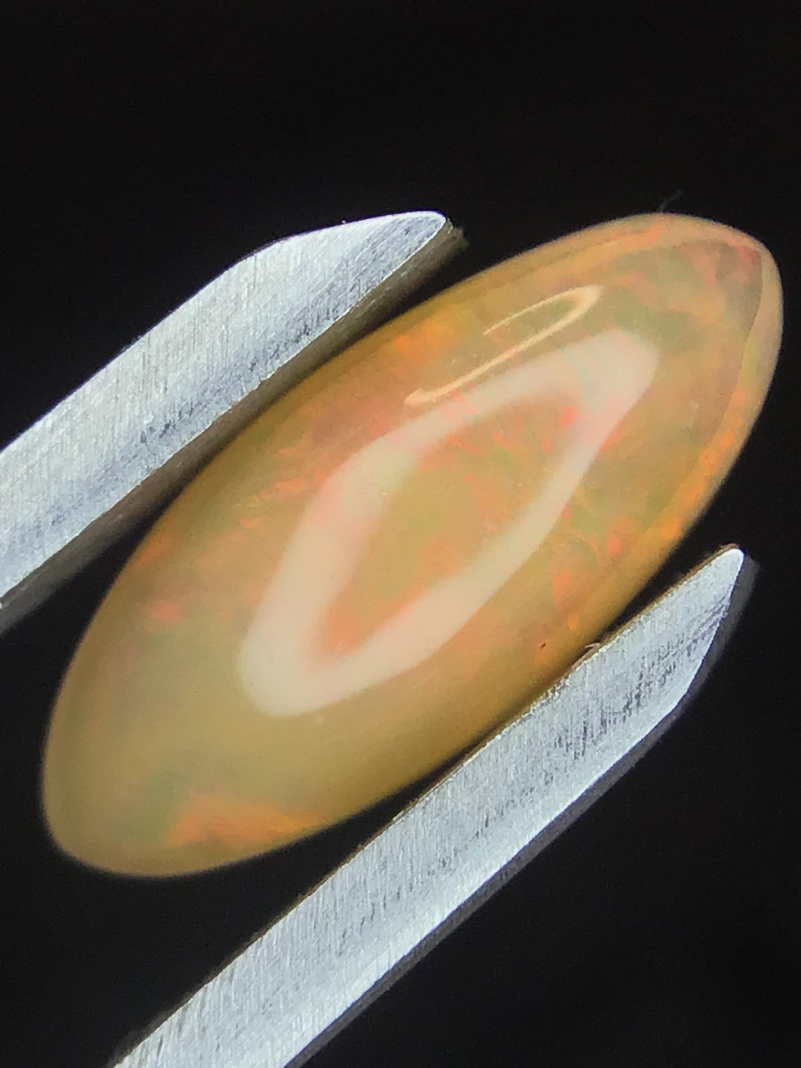 Opal 1.40 ct: Cabochon cut Opal from Ethiopia. 1.40 ct. .28 grams