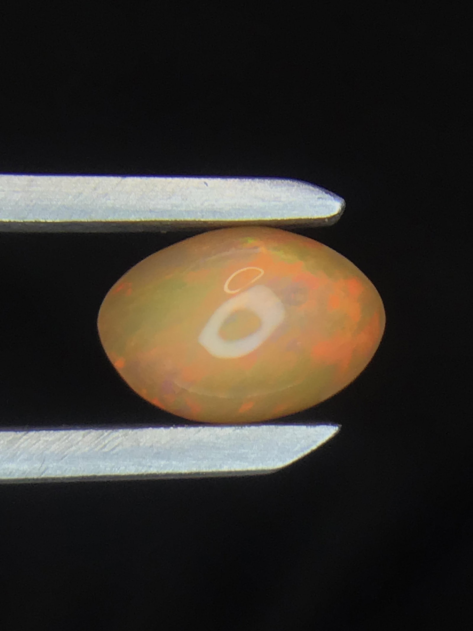 Opal 1.75 ct: Cabochon cut Opal from Ethiopia. 1.75 ct. .35 grams