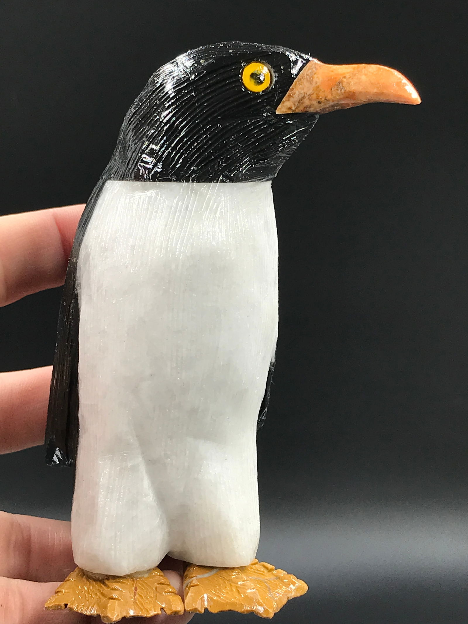 Rock, Crystal, Natural, Decor, Collectible, Carving, Penguin (1 of 4)