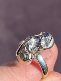 Meteorite, Outerspace, Rock, Natural, Jewelry, Ring, Sterling