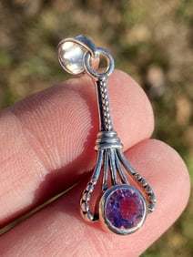 Rock, Crystal, Natural, Jewelry, Pendant, Sterling