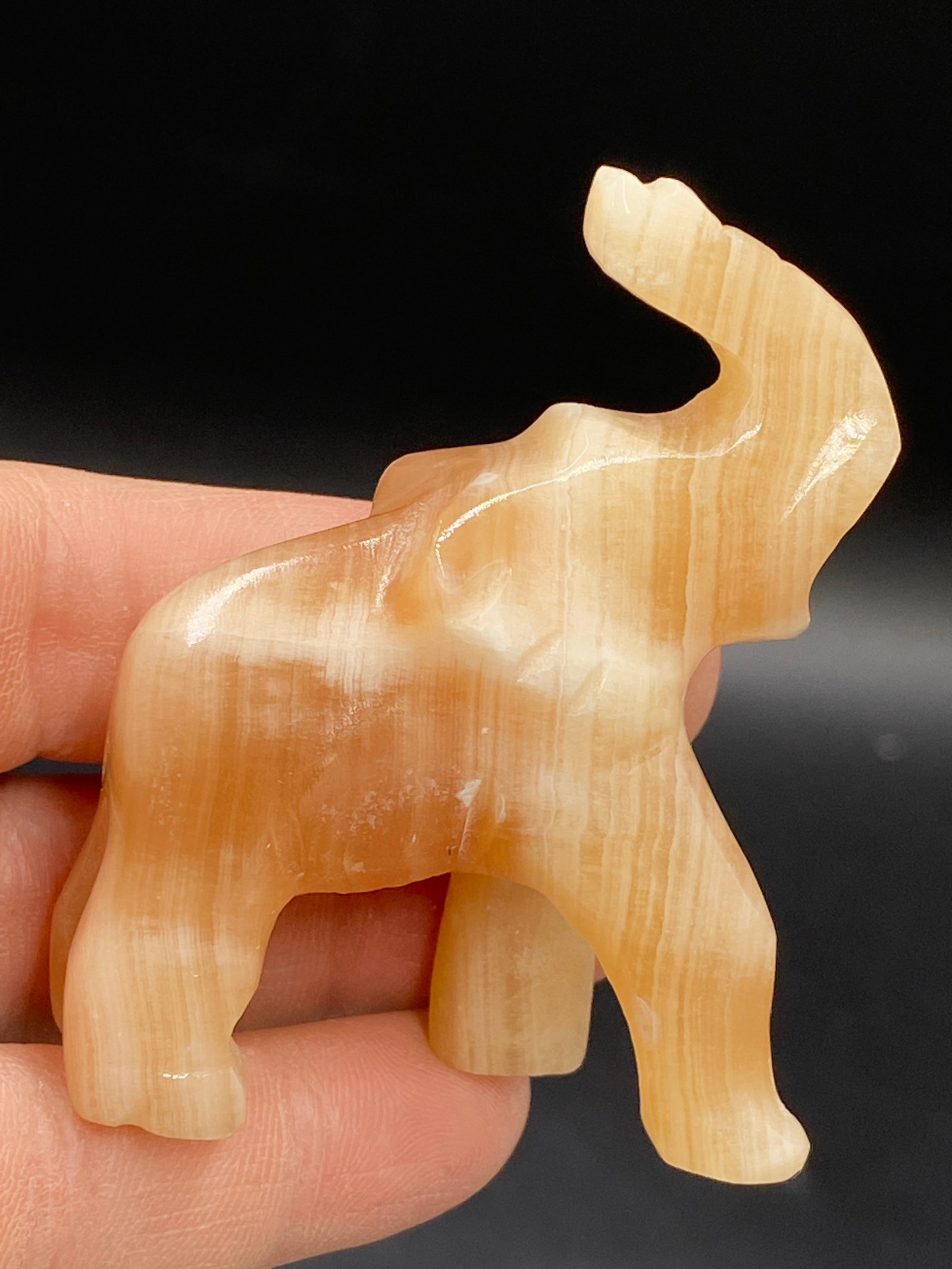 Rock, Crystal, Natural, Decor, Collectible, Carving, Elephant (1 of 3)