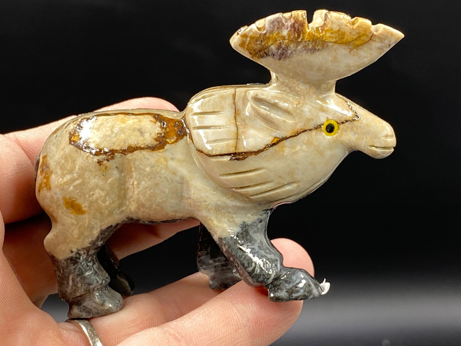 Rock, Crystal, Natural, Decor, Collectible, Carving, Moose (1 of 5)