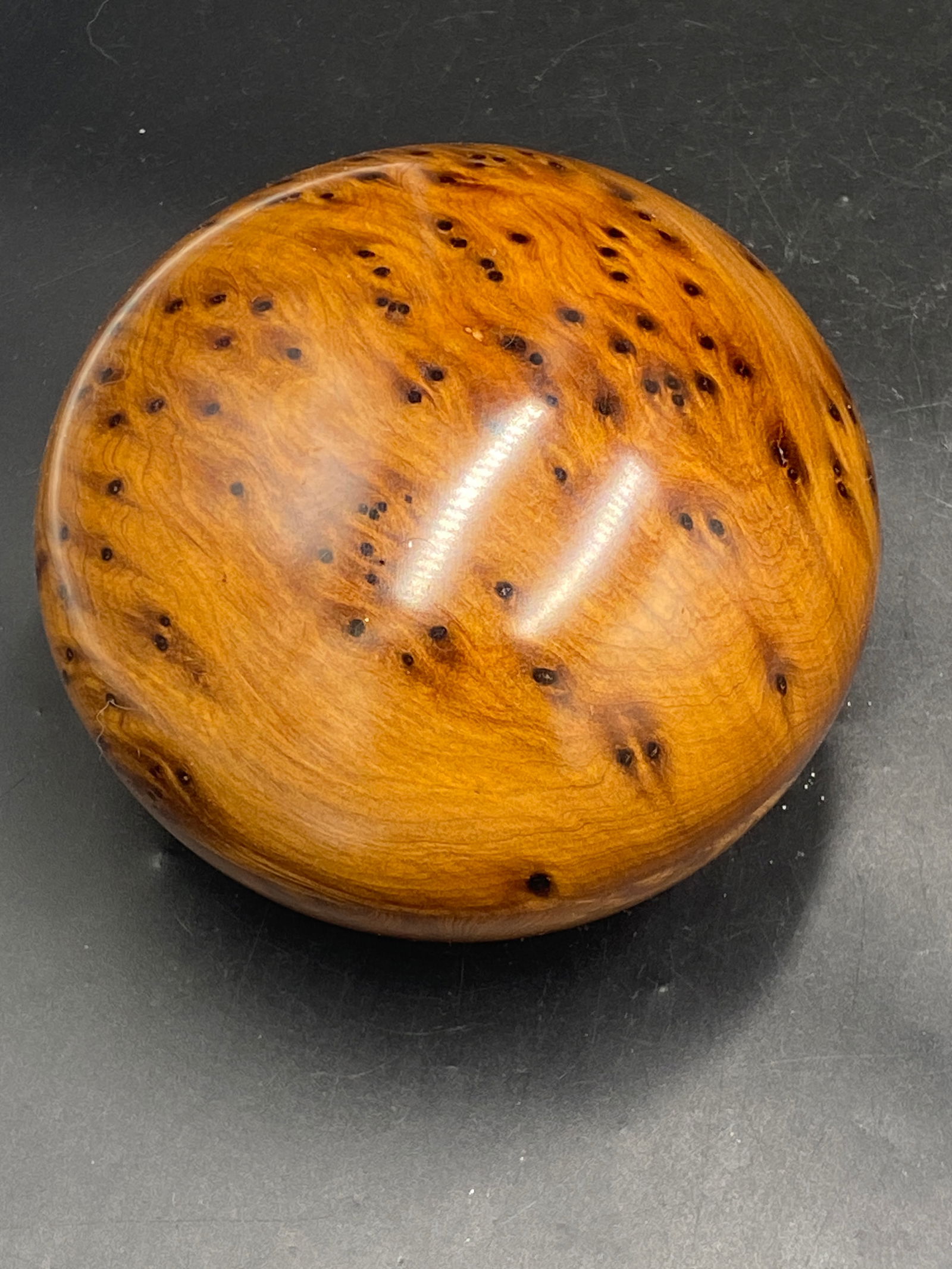 Thuya Wood, Carving, Natural, Decor, Collectible, Round, Box (1 of 4)