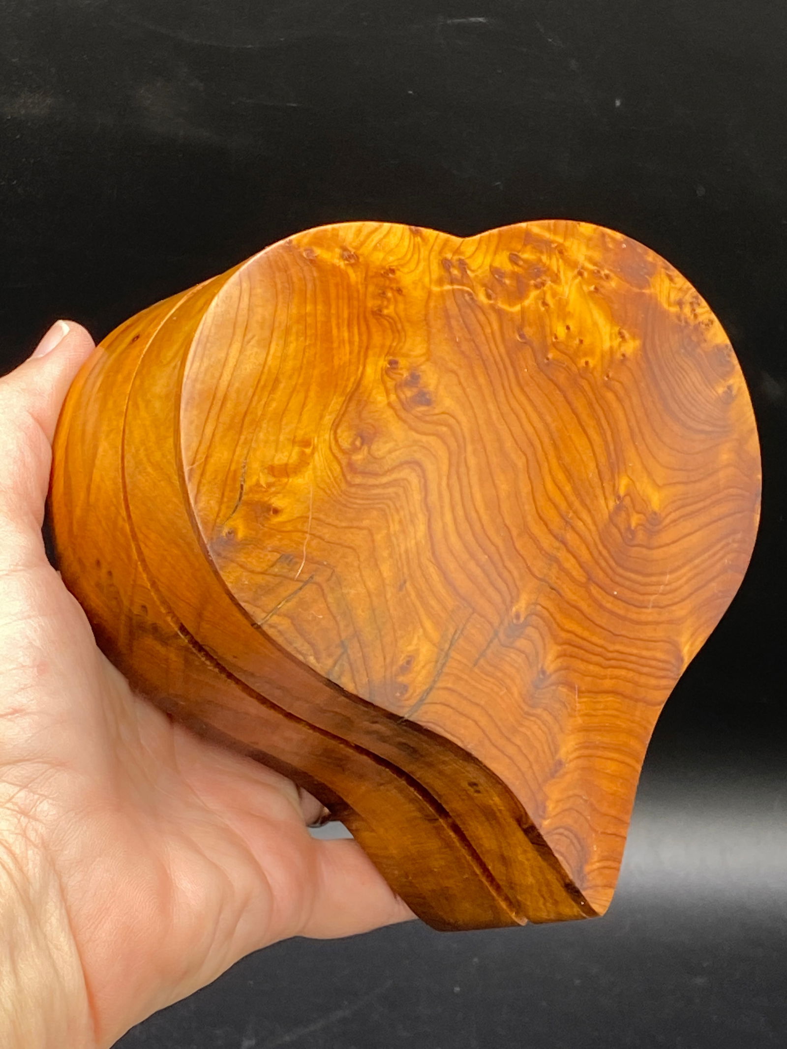 Thuya Wood, Carving, Natural, Decor, Collectible, Box, Heart (1 of 4)