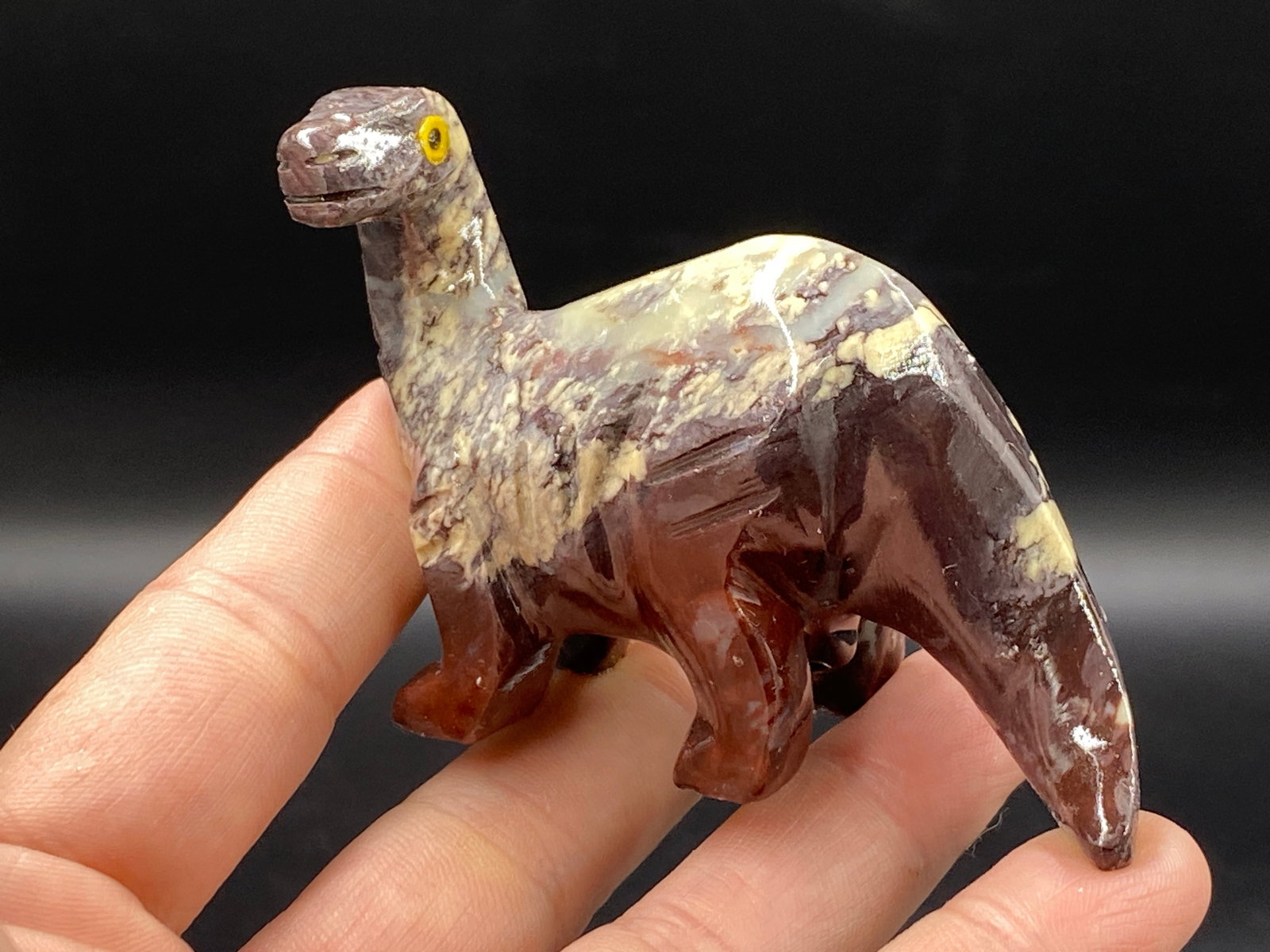 Rock, Crystal, Natural, Decor, Collectible, Carving, Apatasaurus: Soapstone Apatosaurus Carving