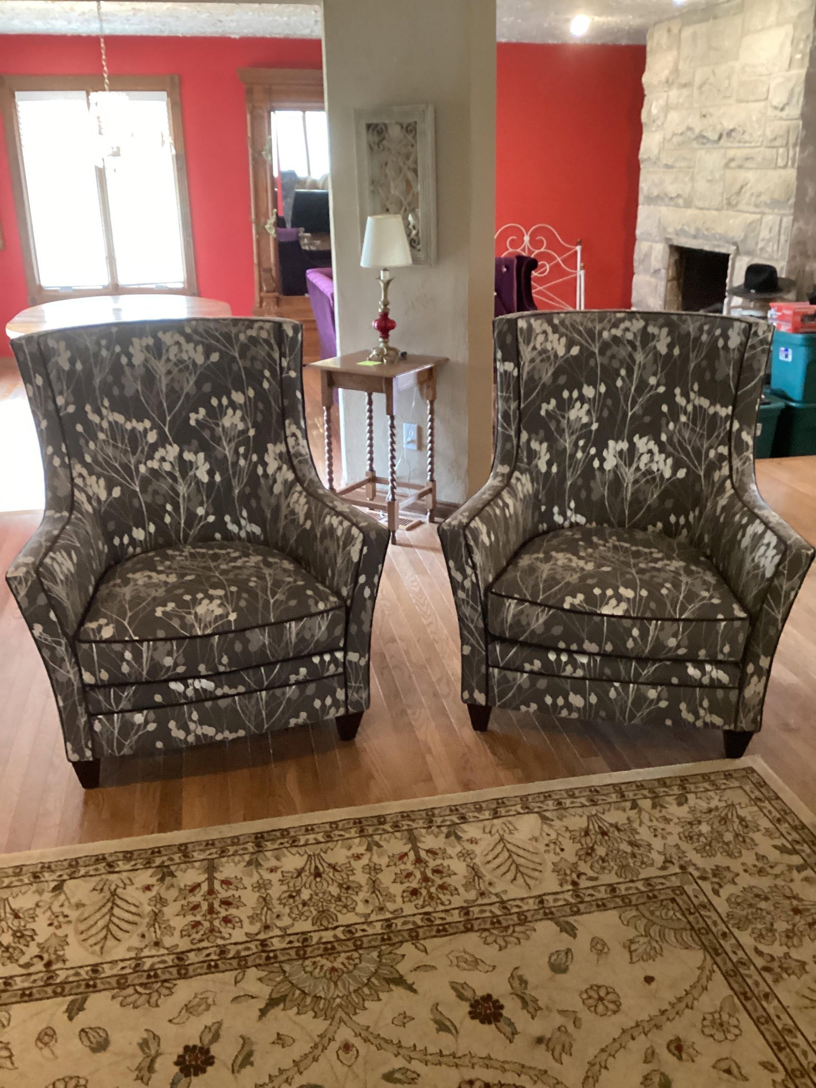 set of arm chairs cloth fabric: Pick up ONLY