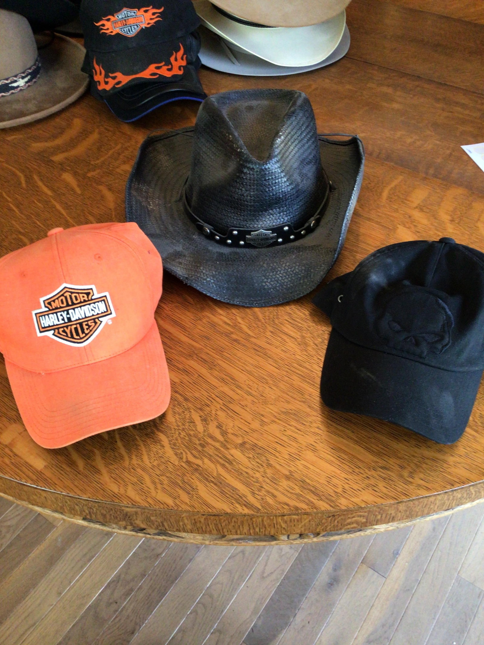 Three Harley Davidson hats, size 7 (1 of 2)