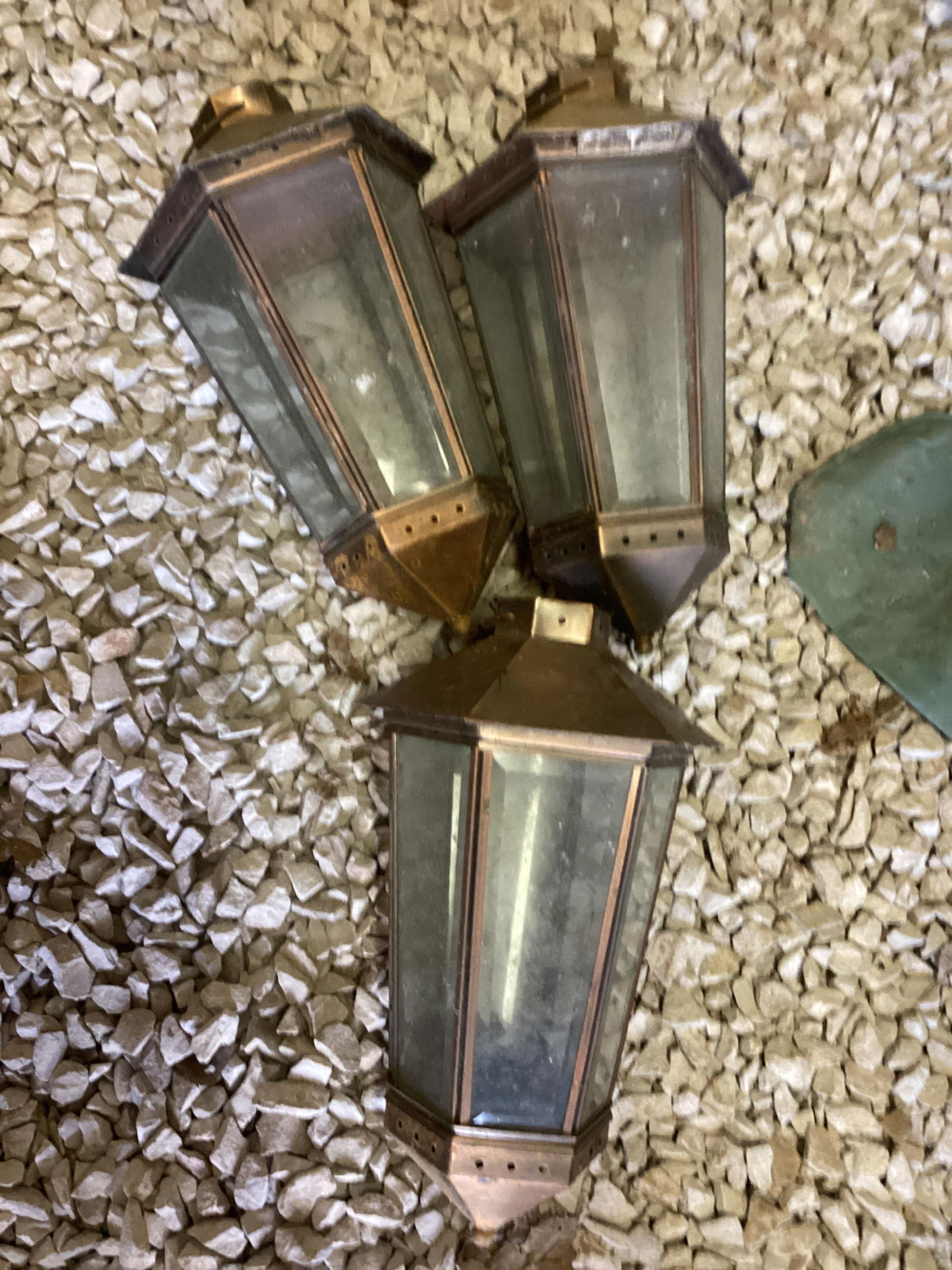 Three copper hanging light housing (1 of 2)