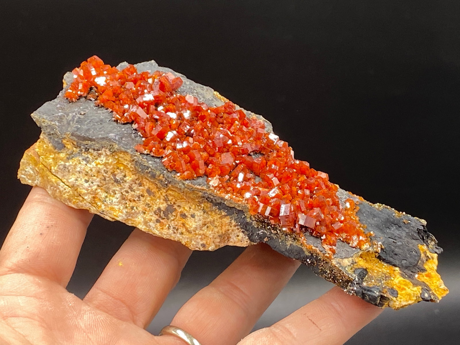Rock, Crystal, Natural, Collectible, Mineral, Specimen: Vanadanite Morocco 8oz