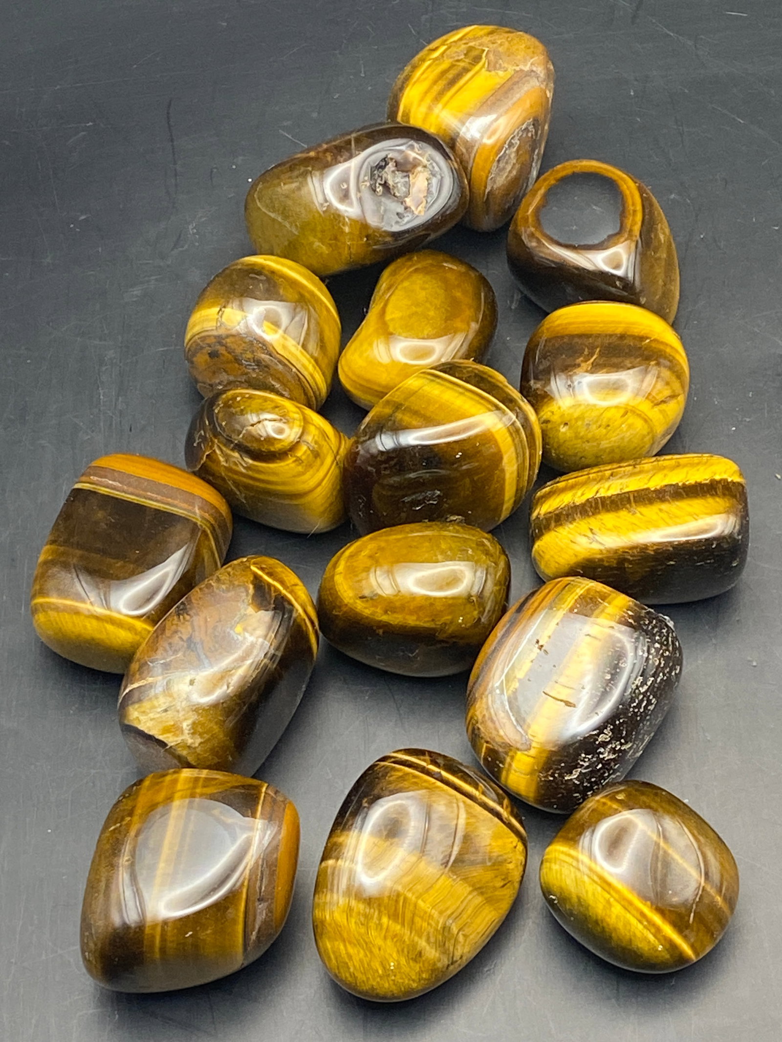 Rock, Crystal, Natural, Decor, Collectible, Tumbled: Tumbled Tiger Eye 1lb