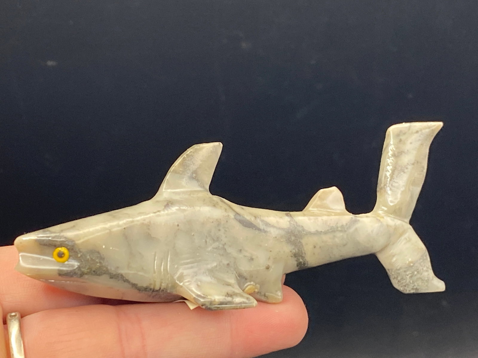Rock, Crystal, Natural, Decor, Collectible, Carving, Shark,: Soapstone Shark