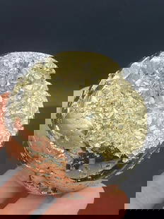 Pyrite Sphere with Open Crystal Pockets 14oz: Rock, Crystal, Natural, Decor, Collectible, Carving, Sphere