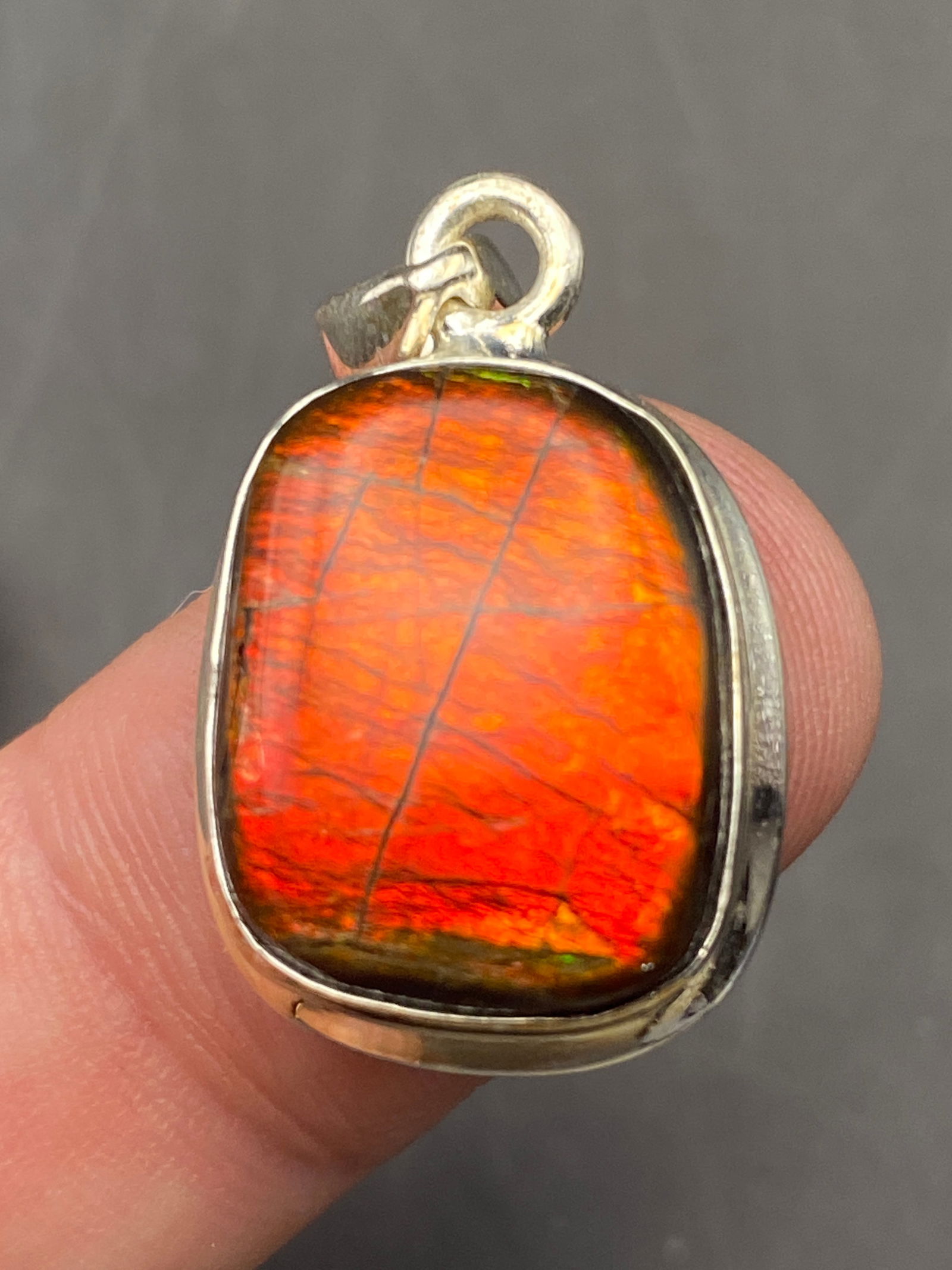 Ammolite Sterling Silver Pendant (1 of 4)