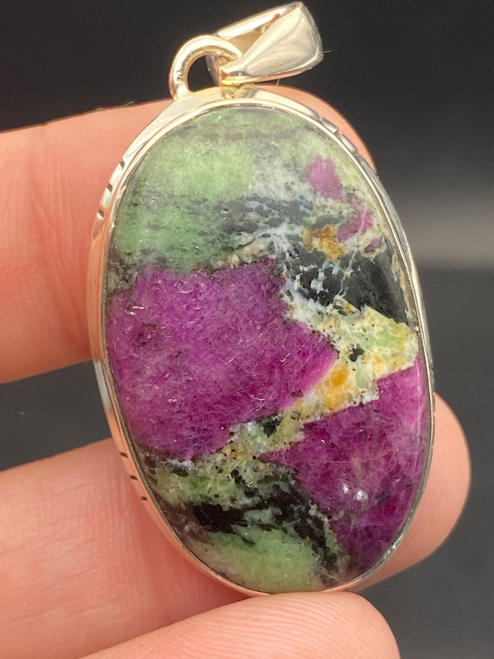 Ruby Zoisite Sterling Silver Pendant (1 of 4)
