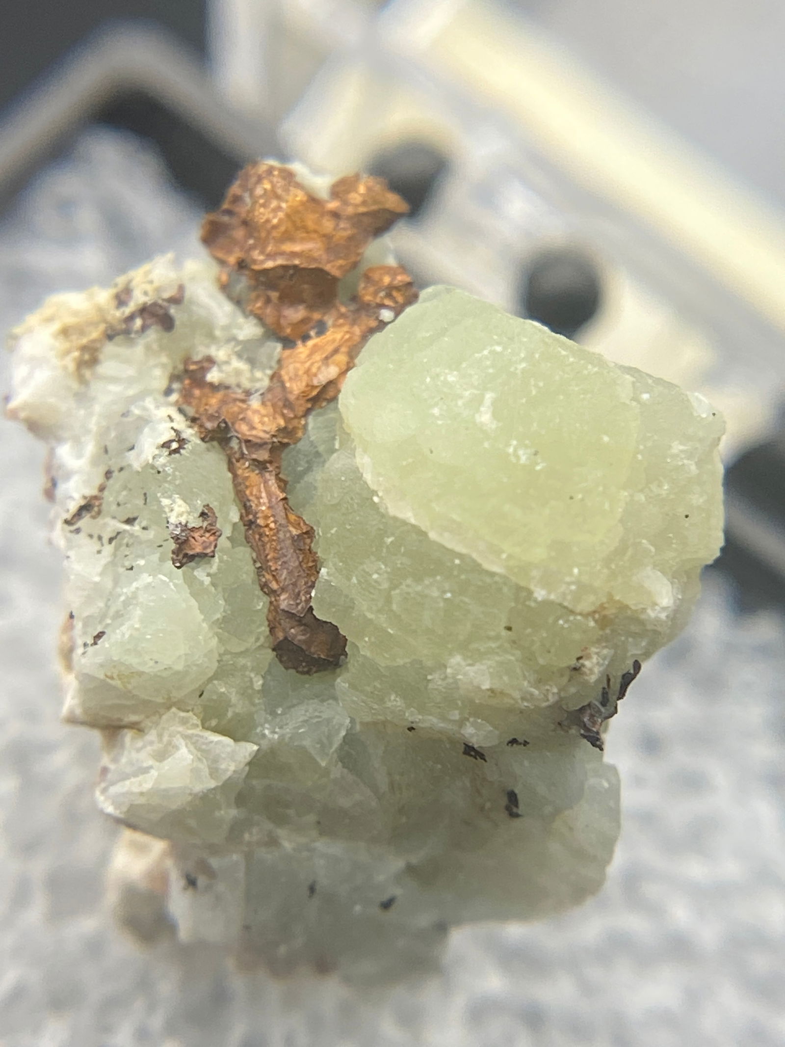 Prehnite Calcite, Copper MI Charlie Hall Collection (1 of 5)