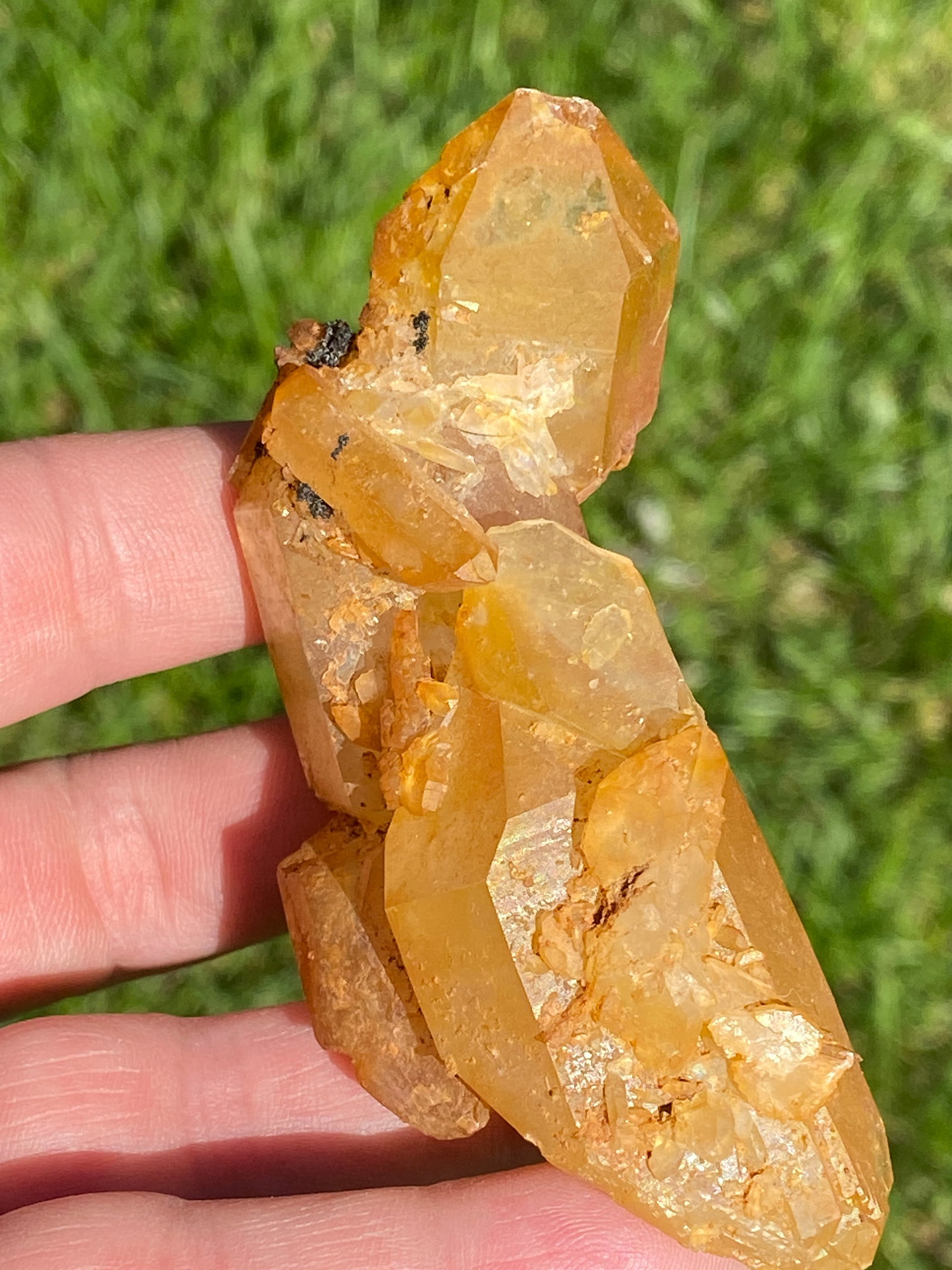 Rock, Crystal, Natural, Collectible, Mineral, Specimen: Golden Healer Quartz Cluster AR 3oz