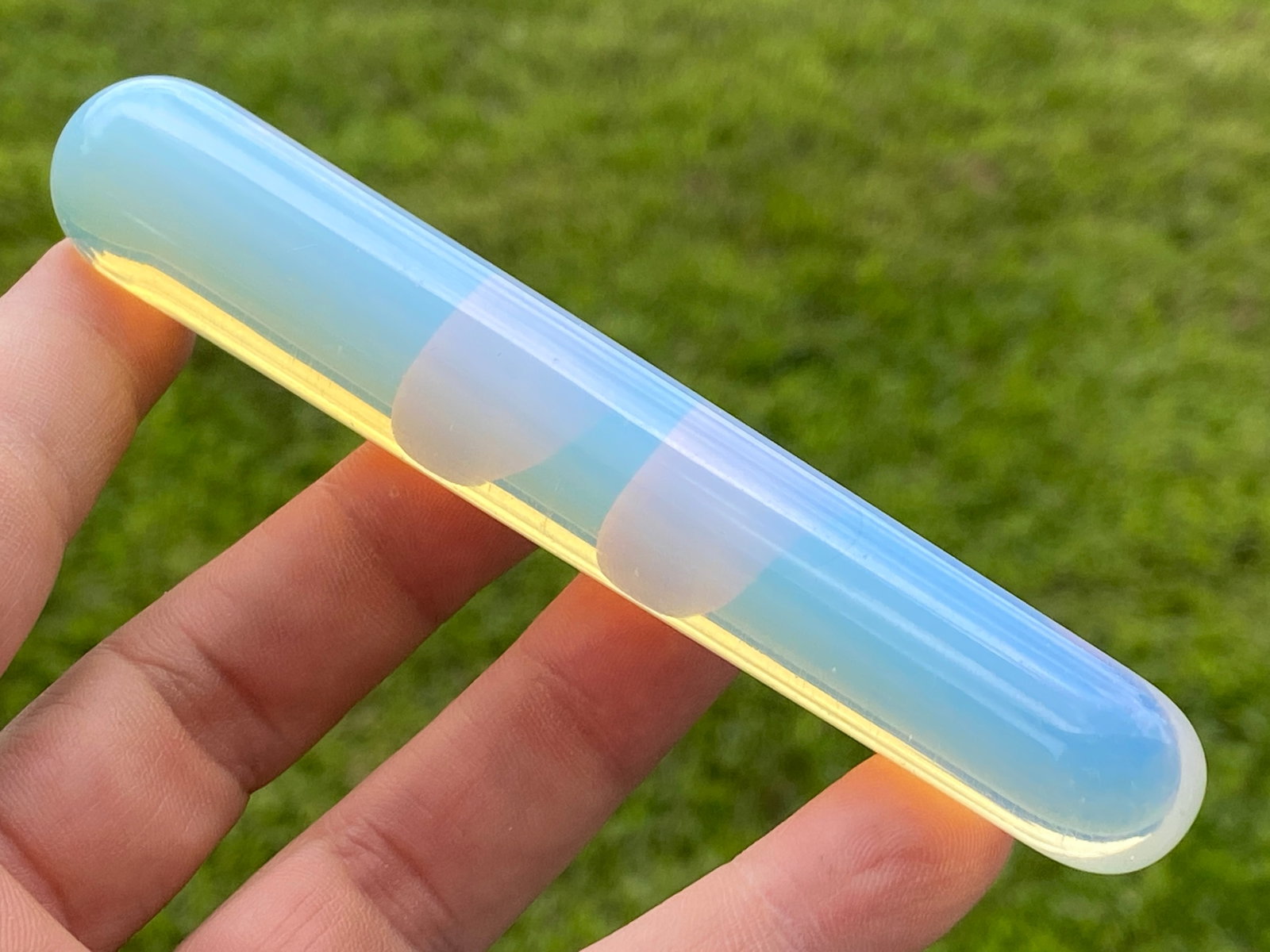 Rock, Crystal, Natural, Decor, Collectible, Carving, Wand: Opalite Massage Wand