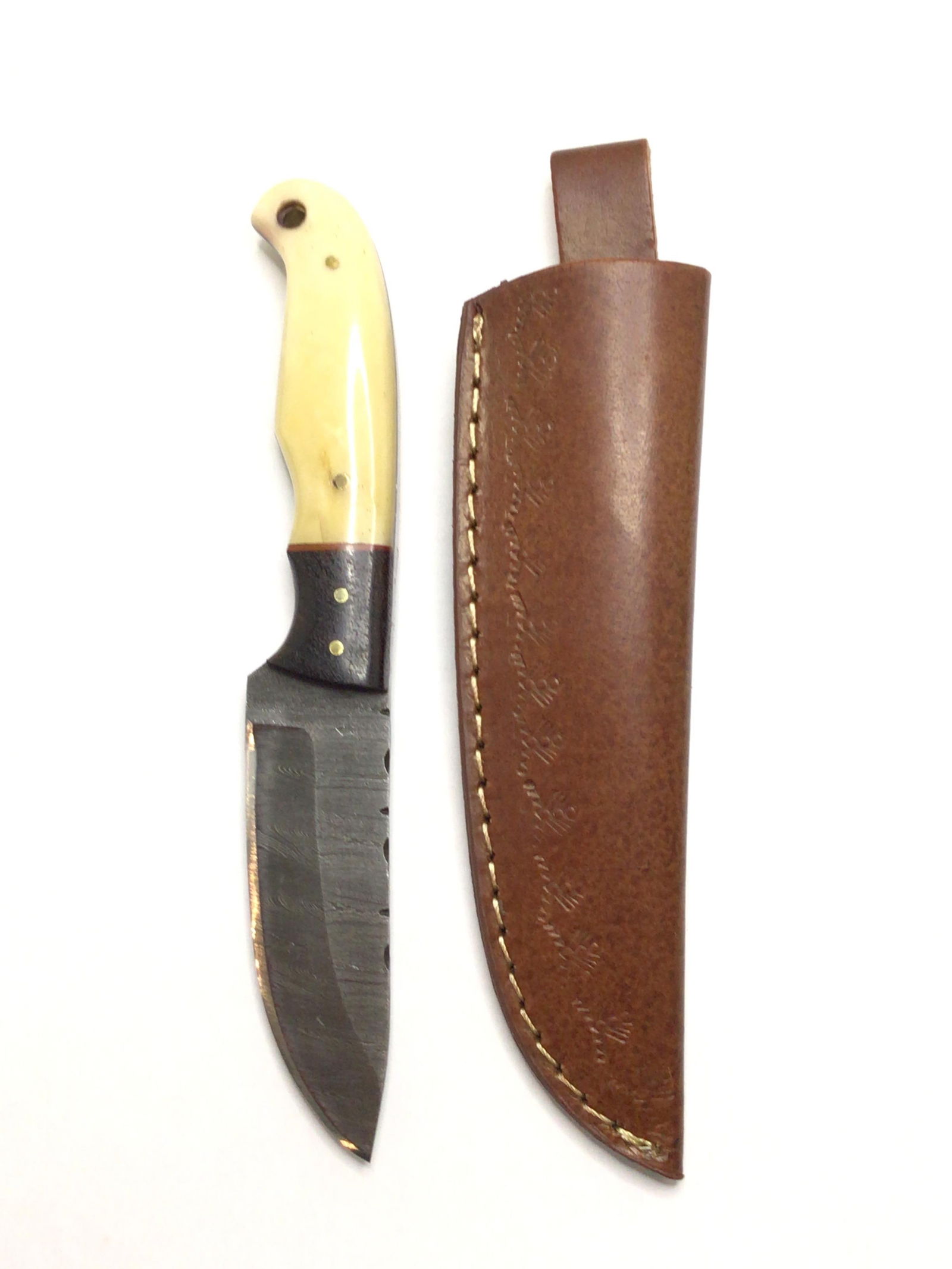 Damascus skinning knife (1 of 3)