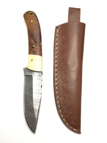 Damascus skinning knife