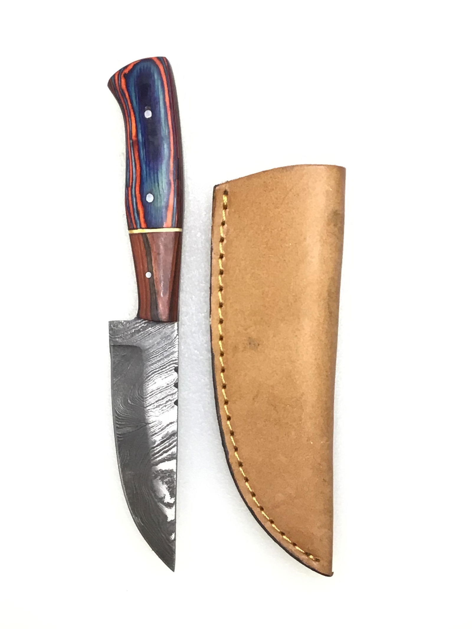 Damascus skinning knife (1 of 3)