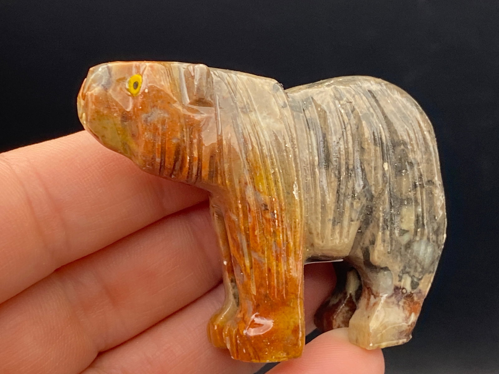 Rock, Crystal, Natural, Decor, Collectible, Carvin: Soapstone Bear