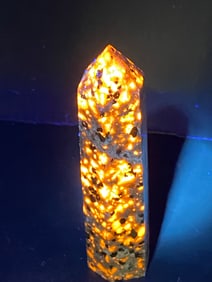 Rock, Crystal, Natural, Decor, Collectible, Carving, Oblisk, Tower, Fluorescent