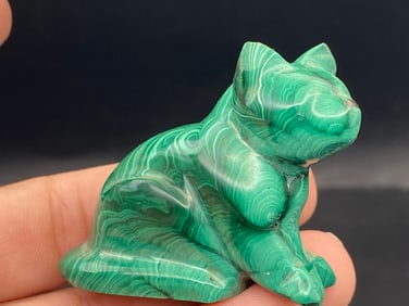 Rock, Crystal, Natural, Decor, Collectible, Carving, Cat