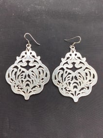 Pure silver earrings