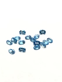 Blue topaz gemstones