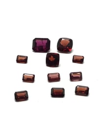 Red garnet gemstones