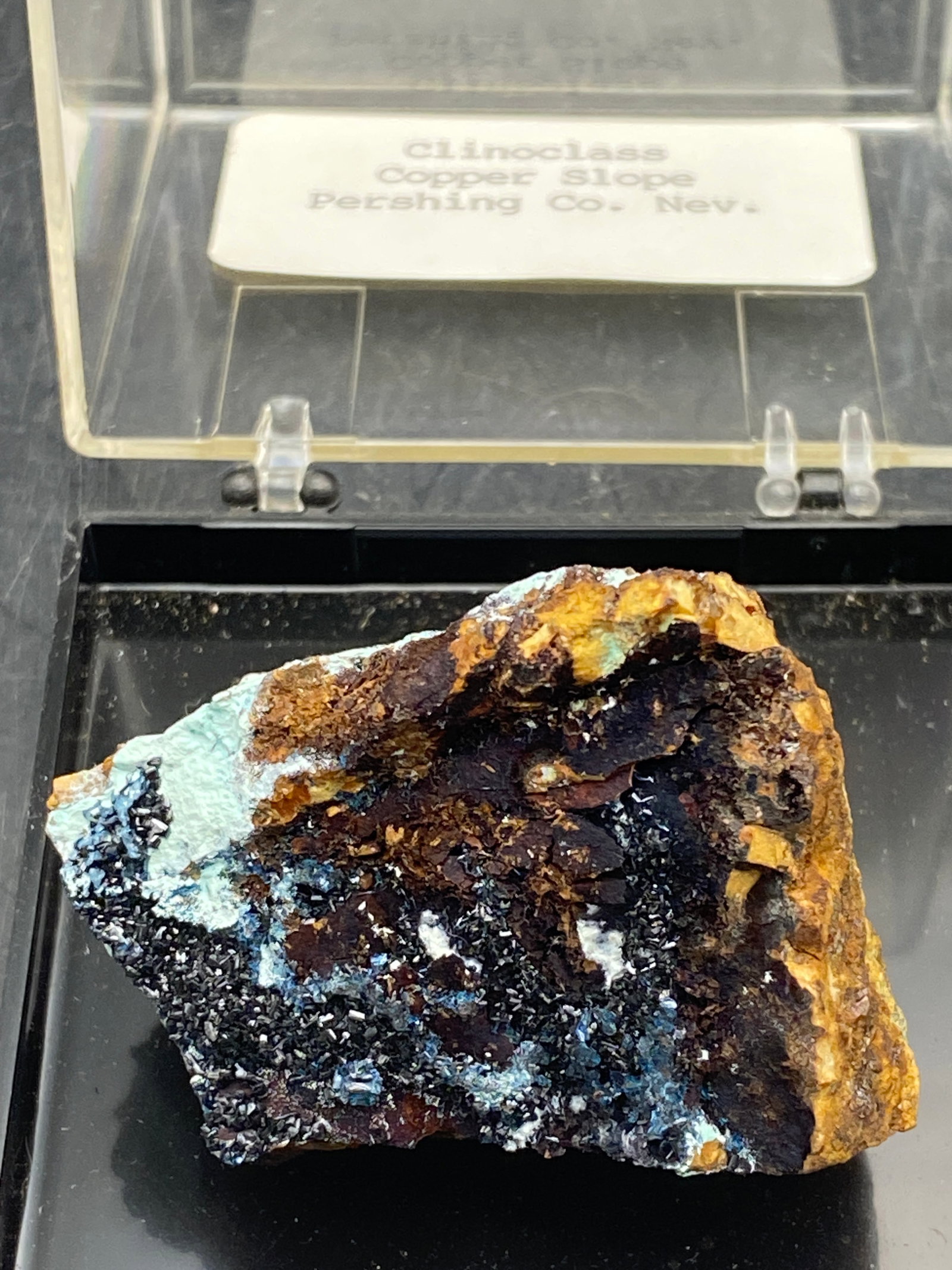 Rock, Crystal, Natural, Collectible, Mineral, Specimen: Clinoclass Copper Slope NV Charlie Hall Collection