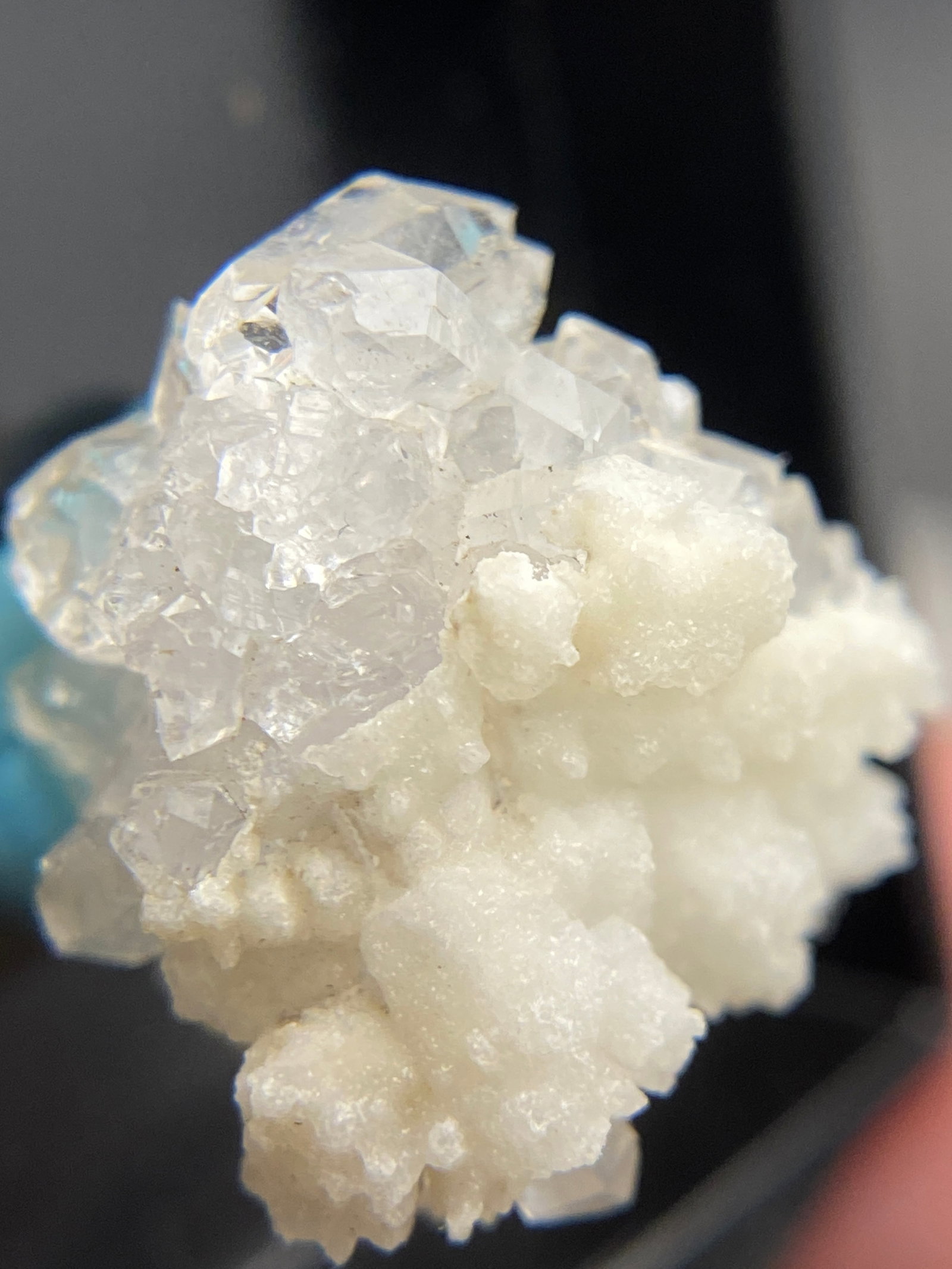 Rock, Crystal, Natural, Collectible, Mineral, Specimen: Strontianite on Quartz IN Charlie Hall Collection