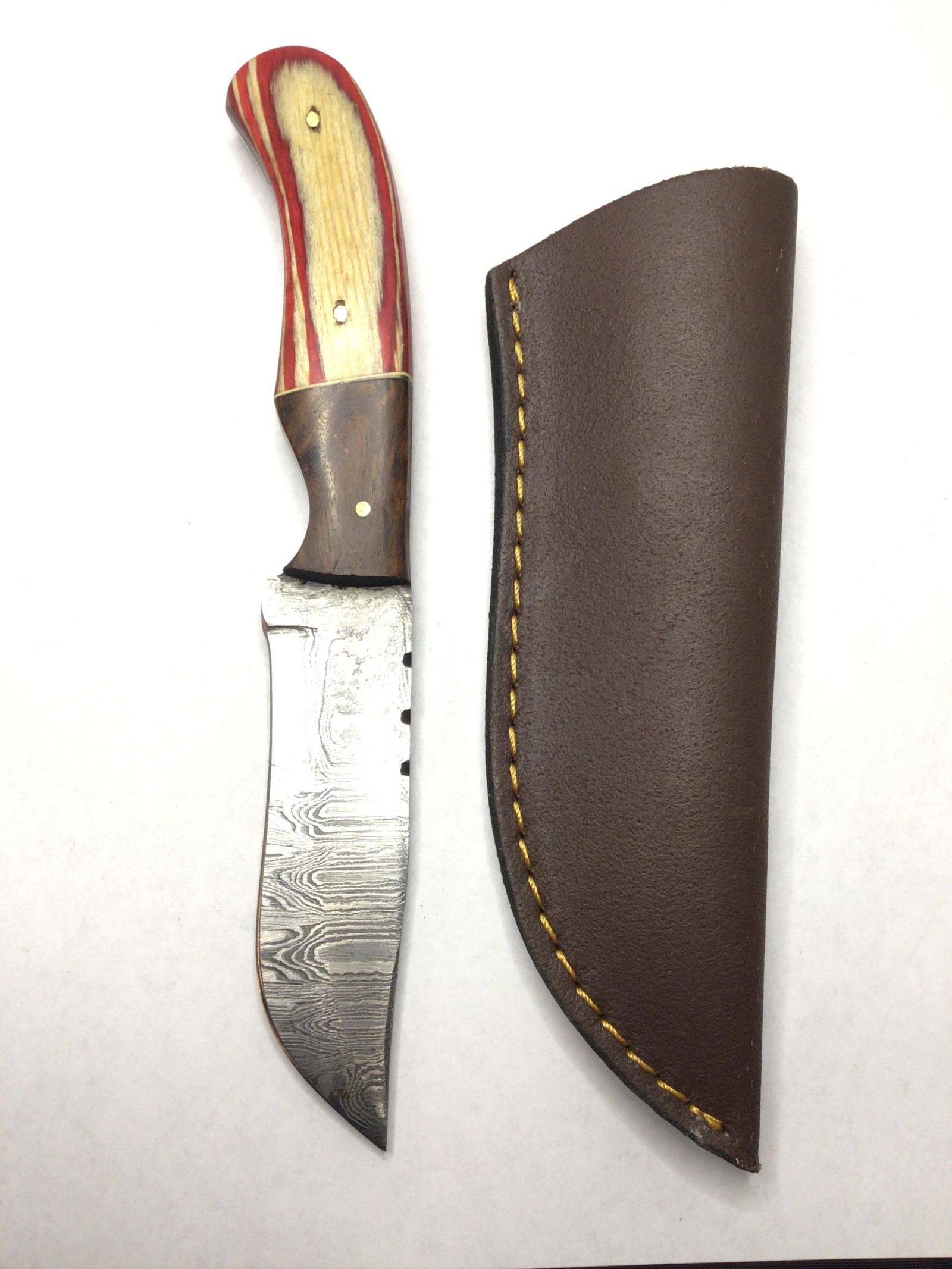 Damascus skinning knife (1 of 3)