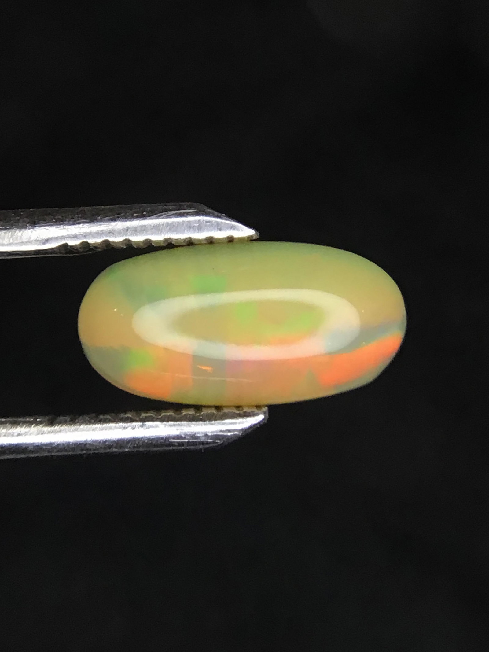 Opal gemstone: Cabachon cut Opal from Ethiopia. 1.25 carats total