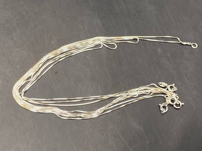 Rock, Crystal, Natural, Jewelry, Necklace: Sterling Silver Box Chains 16", 18", 20", 24"