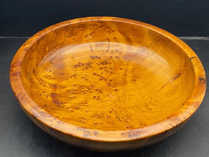 Thuya Wood, Carving, Natural, Decor, Collectible,: Wood Bowl Thuya Wood Morocco 10"