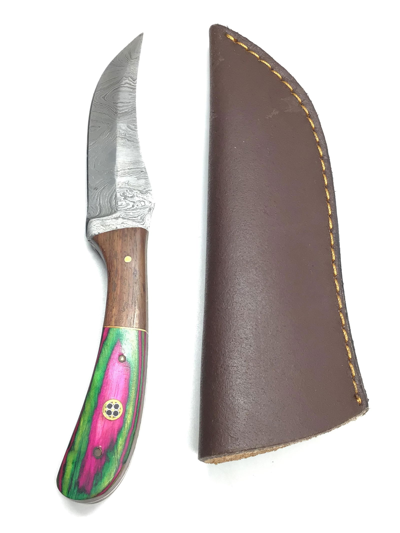 Damascus skinning knife (1 of 3)