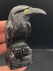 Raven, Rock,Collectible, Natural, Decor, Carving