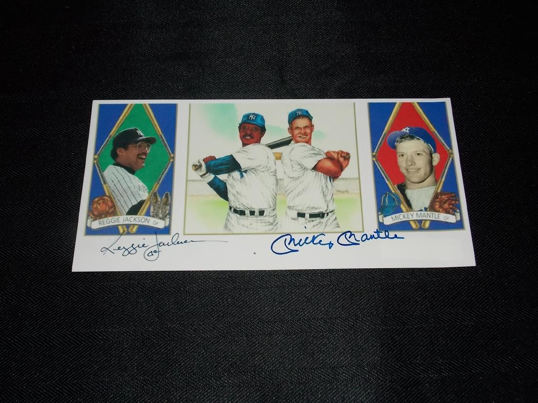 Reggie Jackson Mickey Mantle Autograph (1 of 1)