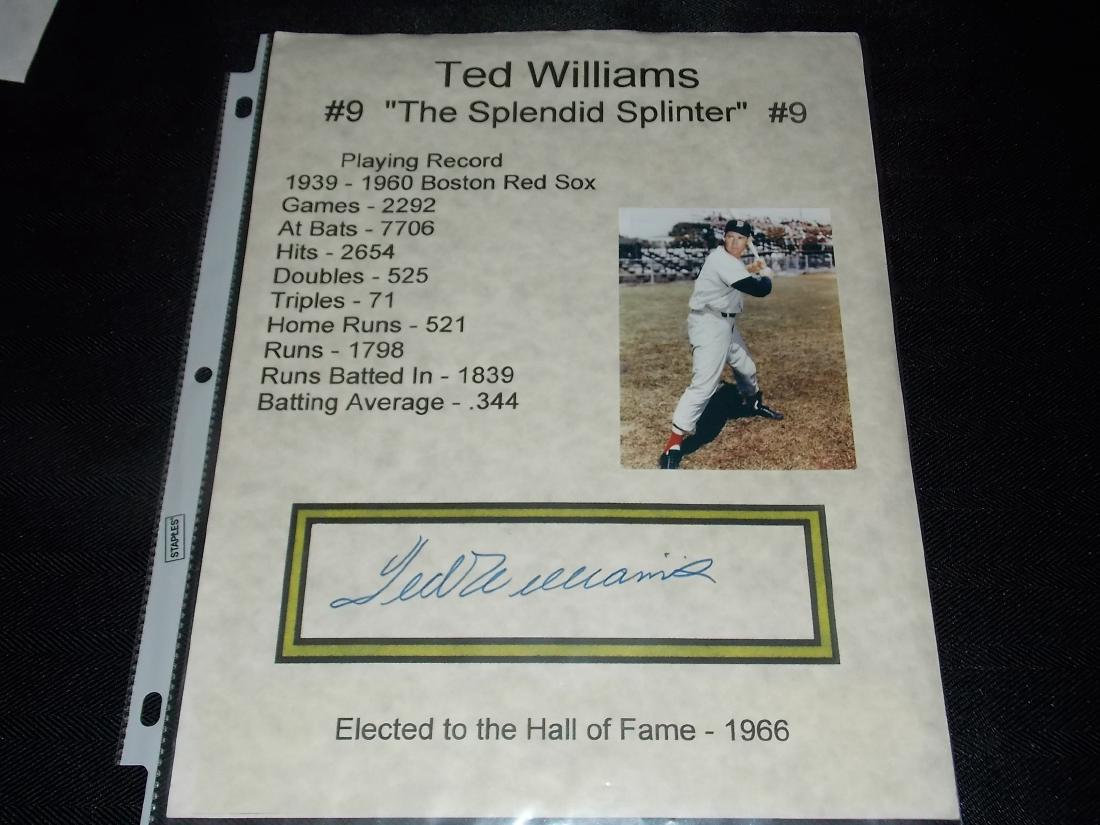 Ted Williams Autographed 8x10 (1 of 1)