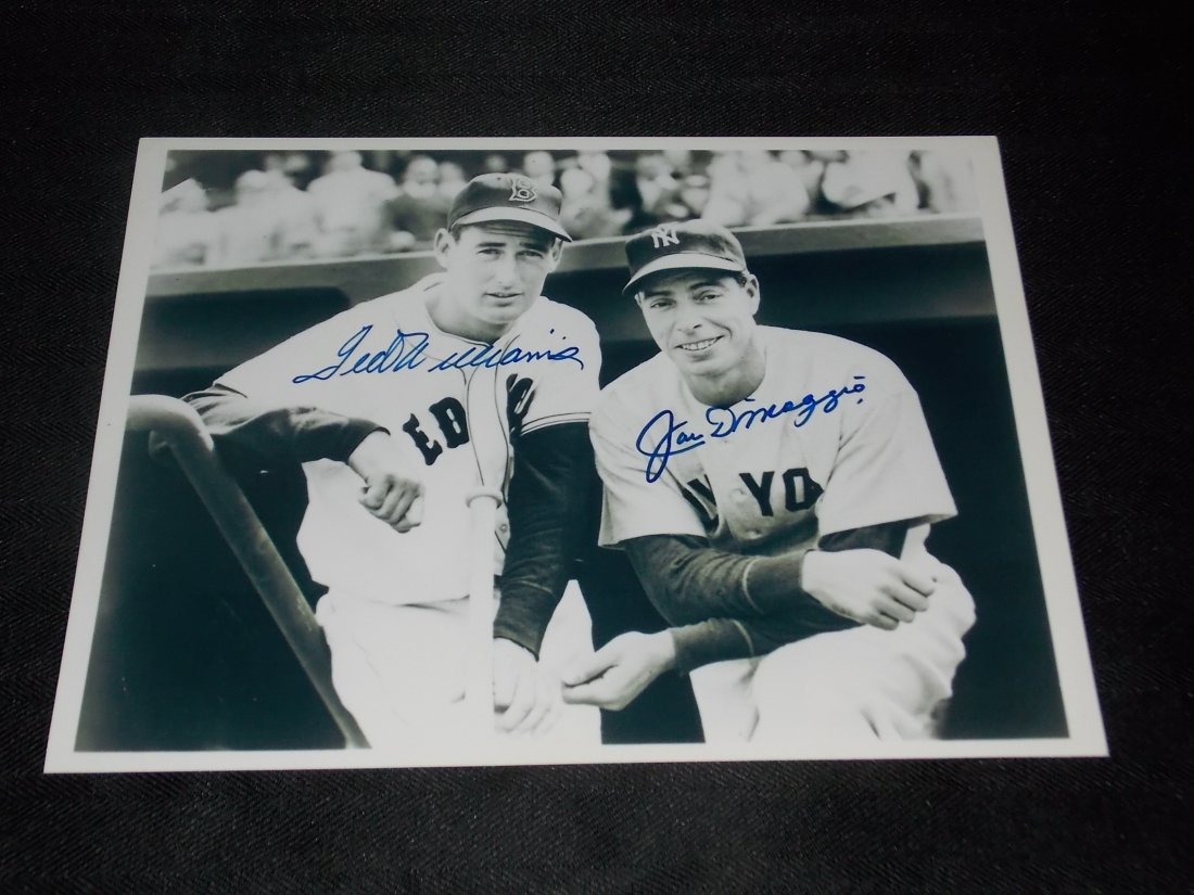 Autographed Photo: Autographed, Joe DiMaggio & Ted Williams, 8x10 Photo, w/COA