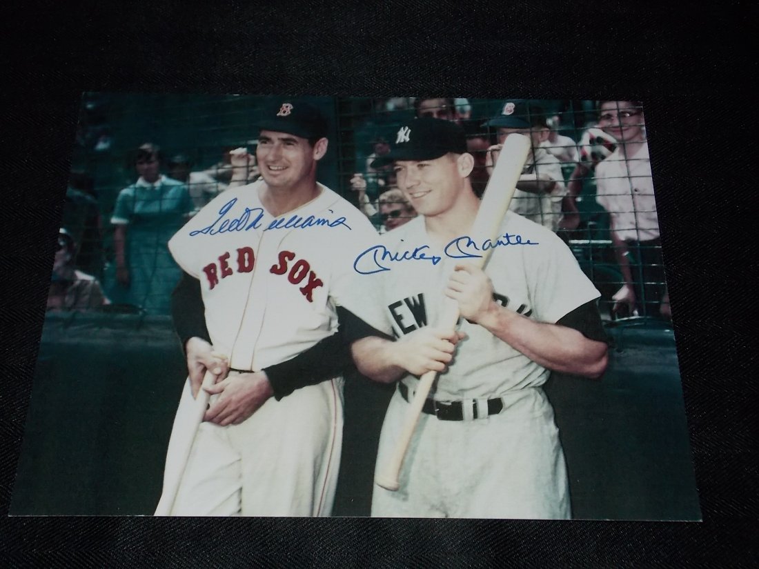 Autographed Photo: Autographed, Mickey Mantle & Ted Williams, 8x10 Photo, w/COA