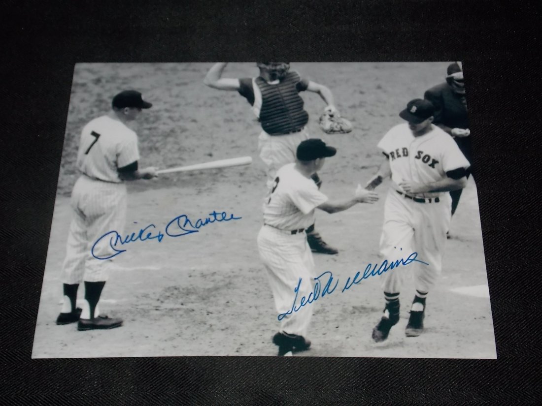 Autographed Photo: Autographed, Mickey Mantle & Ted Williams, 8x10 Photo, w/COA